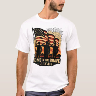 T-shirt Accueil du Brave Juillet 4 Patriotique Militaire