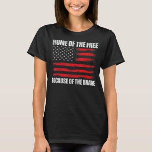 T-shirt Accueil Du Drapeau Américain Libre Hommes Garçons
