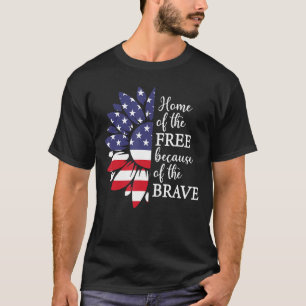 T-shirt Accueil du drapeau américain patriotique libre Tou
