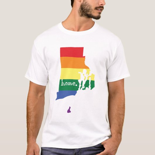T-shirt Accueil Gay pride| Rhode Island (Devant)