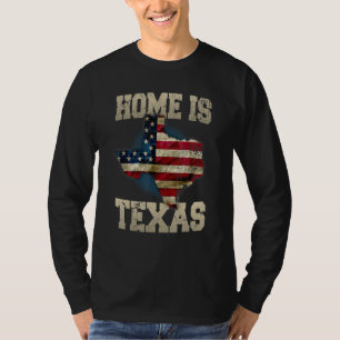 T-shirt Accueil Le Texas Vintage États-Unis Drapeau Texan