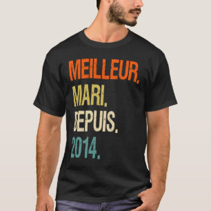 T-shirt Accueil Meilleur Mari 2014 8 Anniversaire Mari