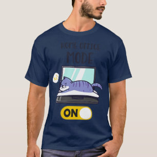 T-shirt Accueil Mode Bureau Sur L'Ordinateur Portable Drôl