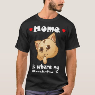 T-shirt Accueil où mon chat de location est pour animaux e