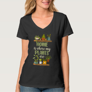 T-shirt Accueil Où Sont Mes Plantes - Dame Plante