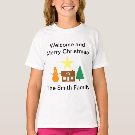 T-shirt Accueil pour Noël (Devant)