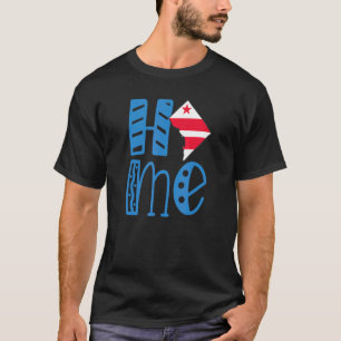 T-shirt Accueil Washington Dc En Lettres En Bloc
