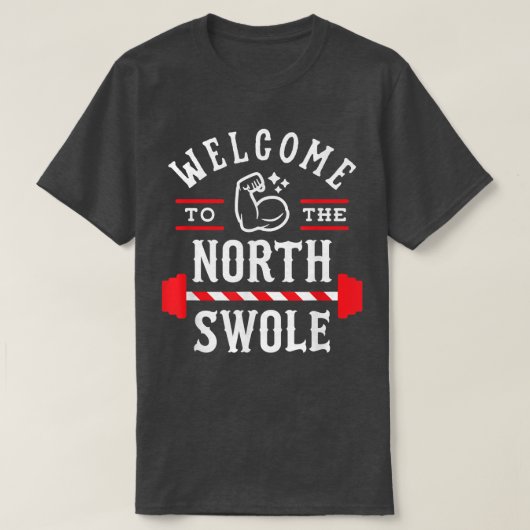T-shirt Accueille À North Swole Funny Christmas Gym P (Design devant)