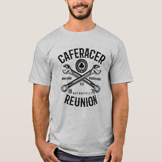 T-shirt Ace Cafe Racer Retrouvailles Travail dur Wrench du (Devant)