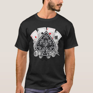 T-shirt Ace De Pique   Conception du pont de carte