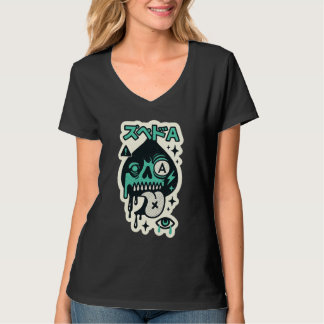 T-shirt Ace de pique — Crâne de goutte Katakana