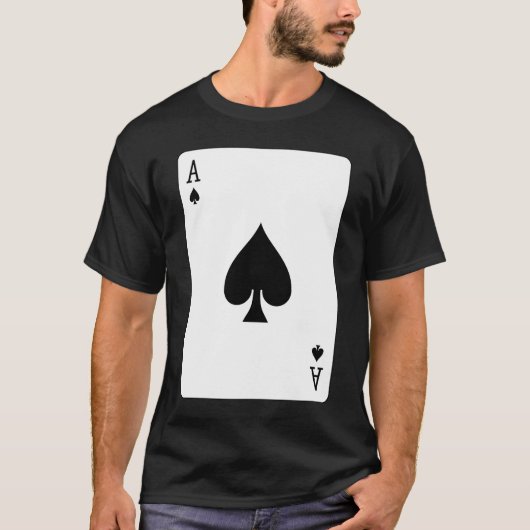 T-shirt Ace de pique Jeu carte (Devant)
