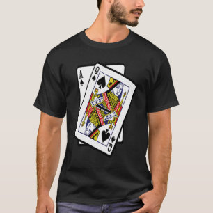 T-shirt Ace et Reine des pique 21e anniversaire Vingt et u
