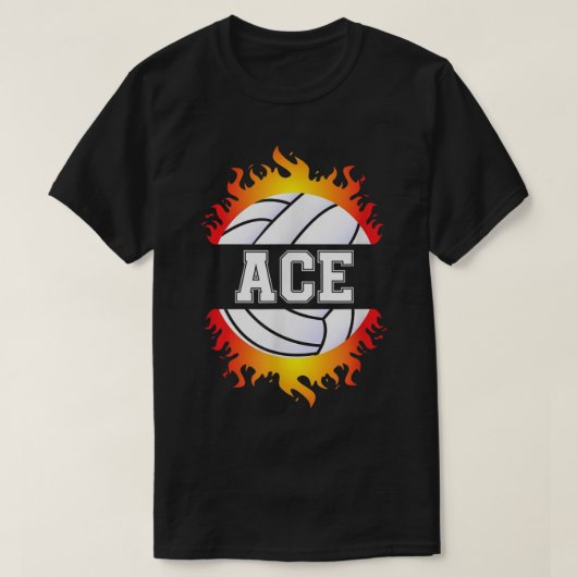 T-shirt Ace Name Volley Player Boys Ball and Net Sport (Design devant)