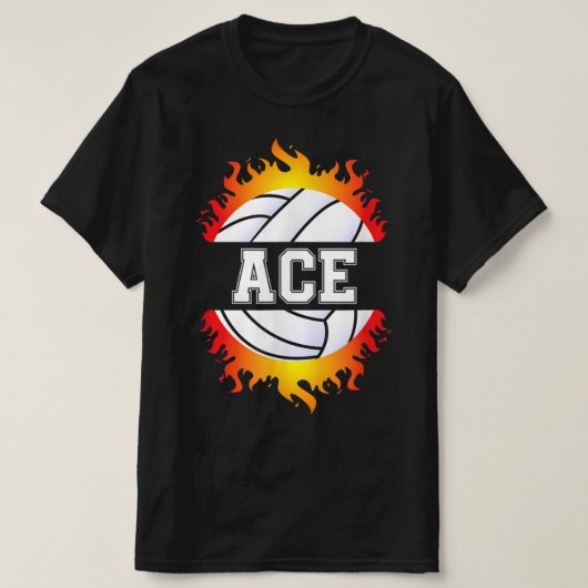 T-shirt Ace Name Volley Player Boys Ball and Net Sport (Design devant)