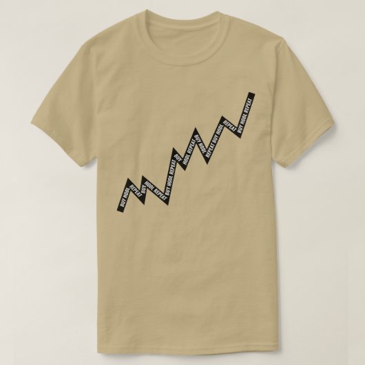 T-shirt Acheter Hodl Répéter le graphique en ligne noir (Design devant)