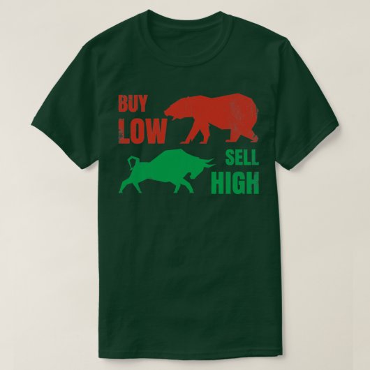 T-shirt Acheter Low Sell High Trading Design Pour Les Trad (Design devant)