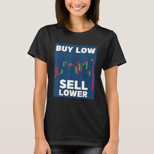 T-shirt Acheter Low Sell Lower CryptoCurrency Bitcoin Bloc (Devant)