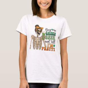 T-shirt Acheter Me Bière Verte - Squelette Saint Patrick