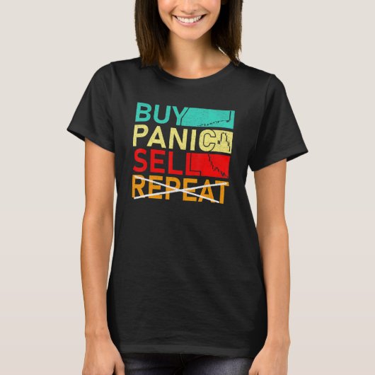 T-shirt Acheter Panique Vendre Ne pas répéter Échange de (Devant)