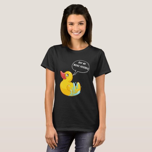 T-shirt Acheter Plus D'Amis Canards En Caoutchouc Canard (Devant entier)