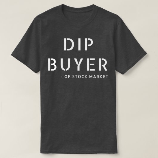 T-shirt Acheteur Dip du marché stock noir et blanc (Design devant)