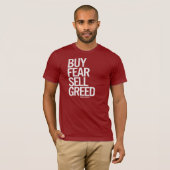 T-shirt "Achetez la crainte, la pièce en t des hommes (Devant entier)