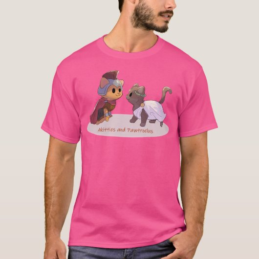 T-shirt Achille Et Patroculus Chat Pun (Devant)