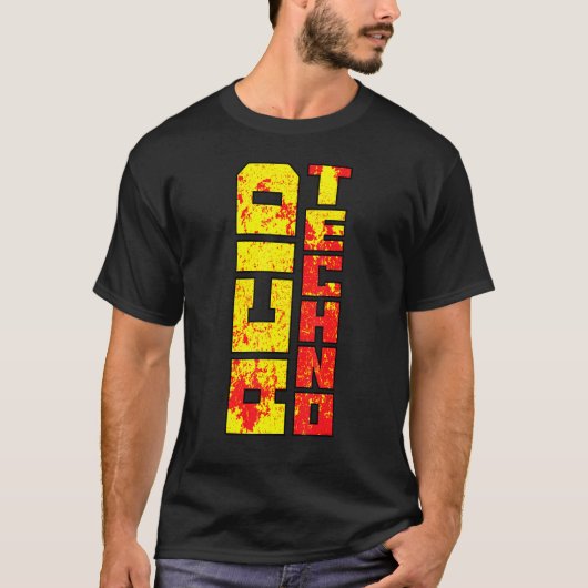 T-shirt Acide Techno Acidcore Rough Remix (Devant)
