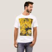 T-shirt Acier rustique, Arrière - plan Texturé. (Devant entier)
