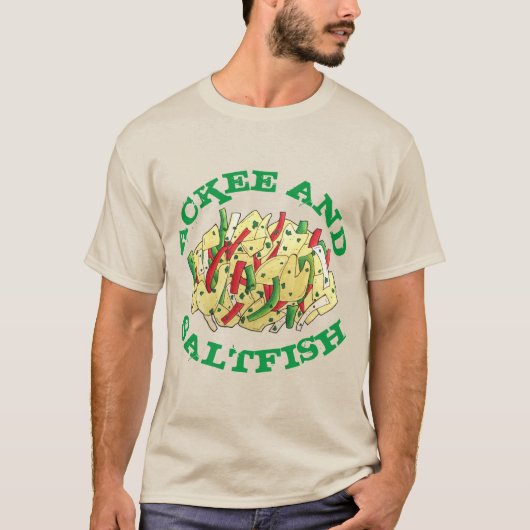 T-shirt Ackee and Saltfish Cod Jamaïcain Caraïbes (Devant)