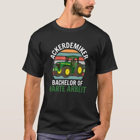 T-shirt Ackerdemic Master Bachelor Of Hard Work Biofarmer (Devant)