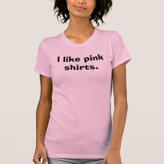 T-shirt ACN - J'aime les chemises roses (Devant)