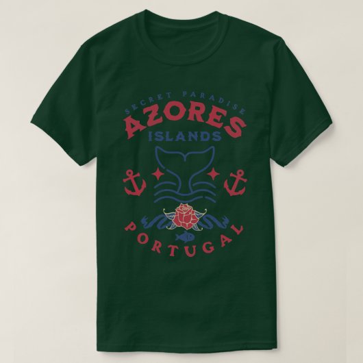 T-shirt Açores Iles Portugal Secret Paradise (Design devant)