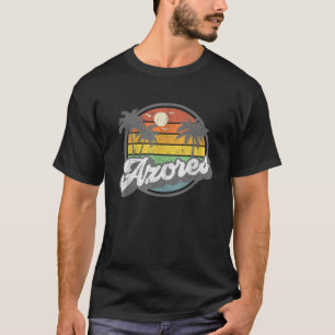 T-shirt Açores Portugal île vacances Palmiers Retro B