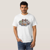 T-shirt Acorn elf joue des skittles sur le tronc (Devant entier)