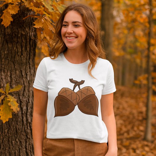 T-shirt Acorns Rustique Forêt d'automne Nature