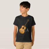 T-shirt Acoustic Guitar Player Musical Notes Musicien d'ar (Devant entier)