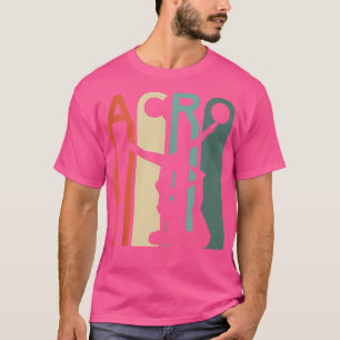 T-shirt Acro Yoga Retro Vintage Yoga Couple Hot Gymnastiqu