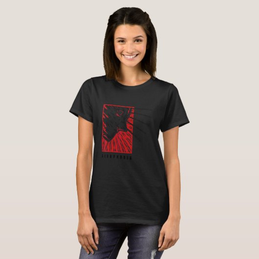 T-shirt Acrophobie Aiguille Visage effrayant (Devant entier)