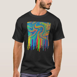 T-shirt Acrylique Artistique Pourrissement Art Peinture Ar