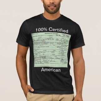 T-shirt Acte de naissance d'Obama