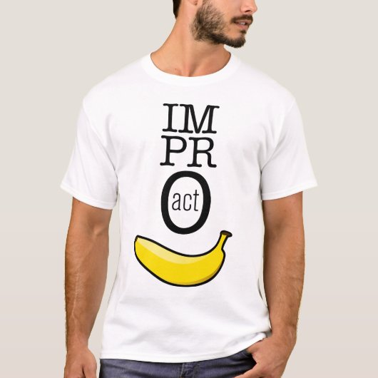 T-shirt ACTE d'Impro - banane (Devant)
