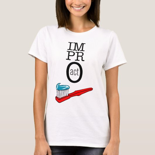 T-shirt ACTE d'Impro - brosse à dents (Devant)