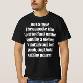 T-shirt Actes 18 9 Ne crains pas mais parle Citation bibli