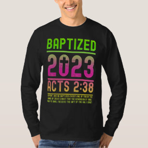 T-shirt Actes 2 38 Bible Verse Baptême pour Baptisé Christ