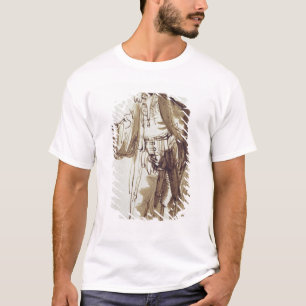 T-shirt Acteur avec un casquette Large-bordé