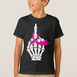 T-shirt Acteur de ruban rose du doigt médian du cancer du
