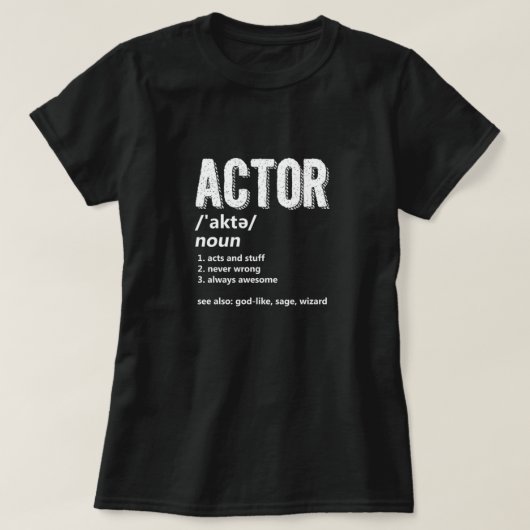 T-shirt Acteur Définition Actrice interprétation cinéma-th (Design devant)