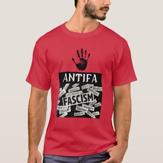 T-shirt Action anti-fasciste, Unis contre le fascisme (Devant)